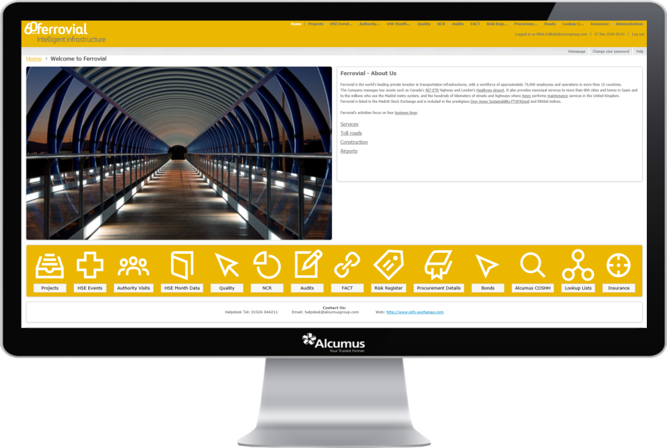 screenshot of Info Exchange
